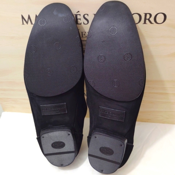 Dolce & Gabbana Black Suede Loafers Italian Leather Made In Italy US 7 1/2 Used - Picture 11 of 15